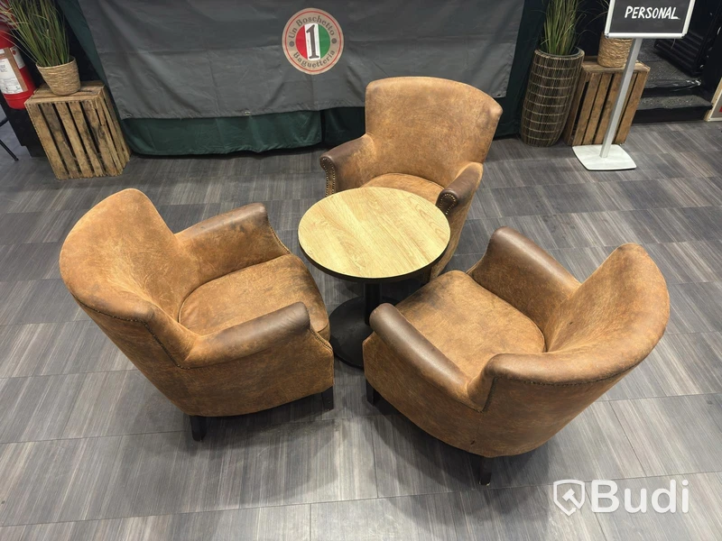 3 armchairs & 1 table