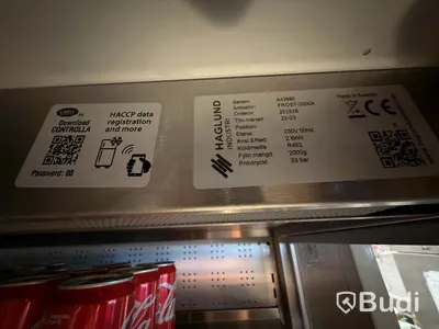 Haglund refrigerated display counter, damaged roller blind