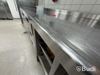 Rostfri bänk med ho