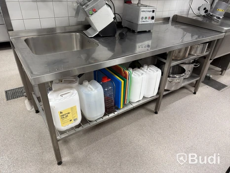 Rostfri bänk med ho