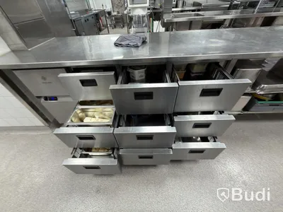 Haglund Refrigerated Counter with 9 Drawers