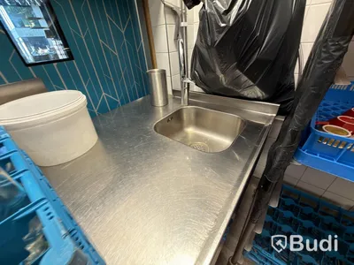 Rostfri diskbänk med ho