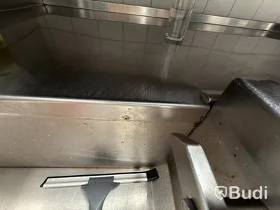 Rostfri diskbänk med ho