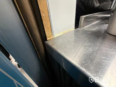 Rostfri diskbänk med ho