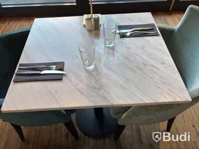 Marble table incl. 2 Homeline armchairs