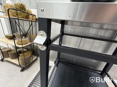 Trolley with stainless steel top