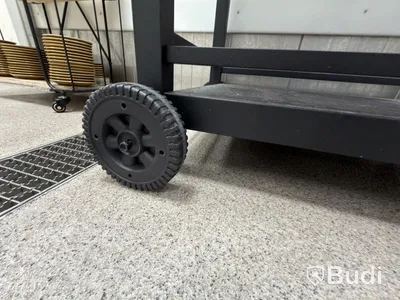 Trolley with stainless steel top