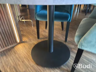 Runt bord i marmor inkl. 3 st. fåtöljer Homeline