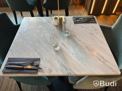 Marble table incl. 2 armchairs, Homeline
