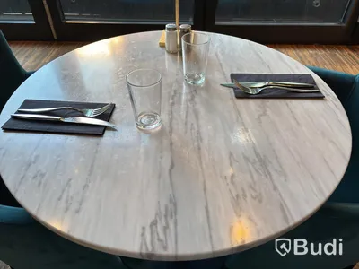 Marble dining table incl. 2 armchairs, Homeline