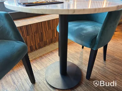 Marble dining table incl. 2 armchairs, Homeline