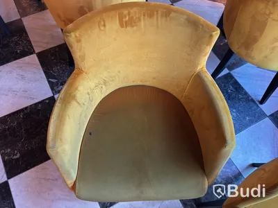 Round marble dining table incl. 3 chairs