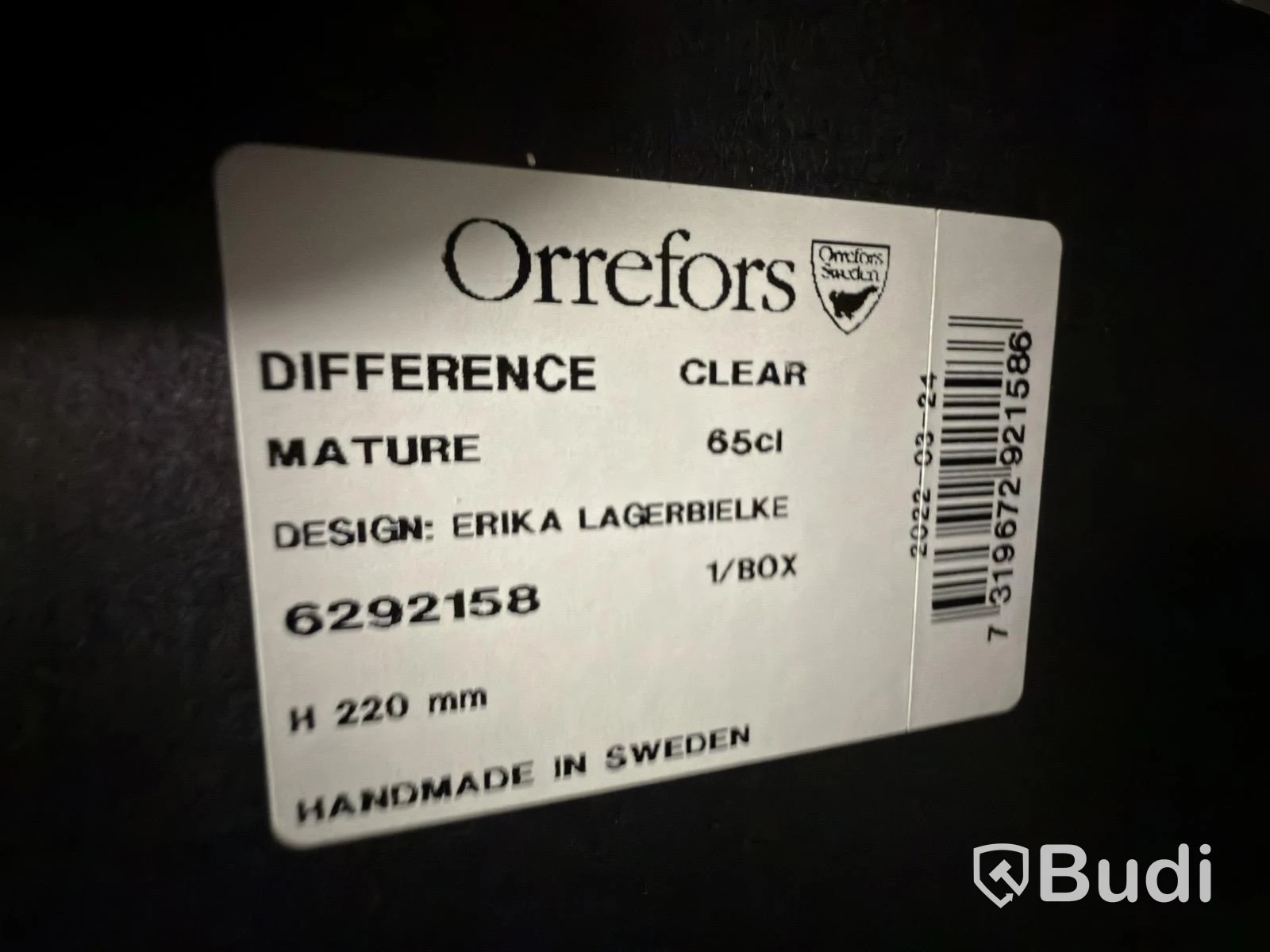 15 st Orrefors glas difference clear 65 cl Erika lagerbielke