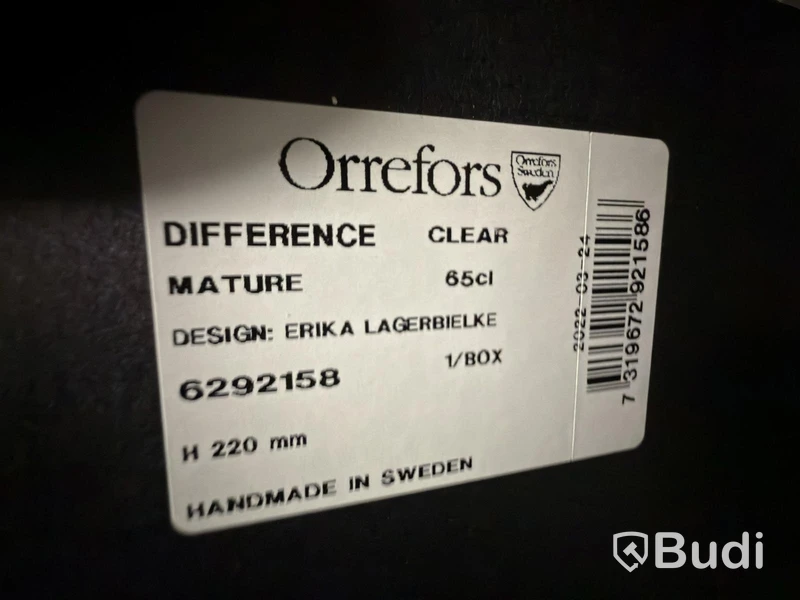 15 st Orrefors glas difference clear 65 cl Erika lagerbielke