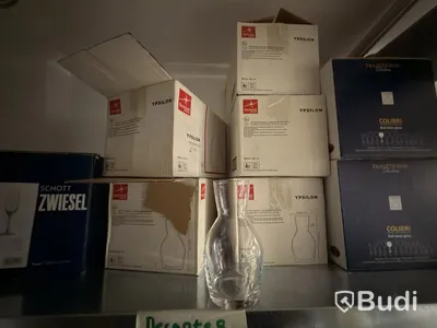 Lot of carafes and glasses, Orrefors, Bormioli Rocco, Ypsilon, Colibri