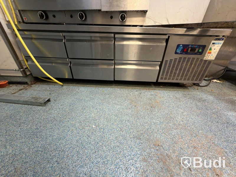 Kylbänk, CSA Inox med 6 lådor