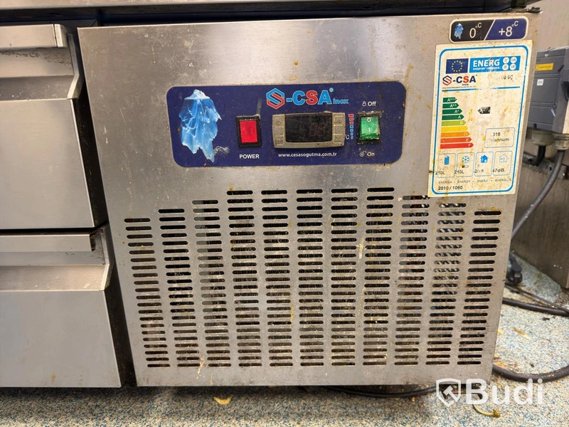 Kylbänk, CSA Inox med 6 lådor