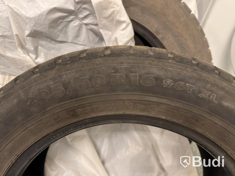 3 Nokian tires, 205/60R16 96T XL, studded winter tires