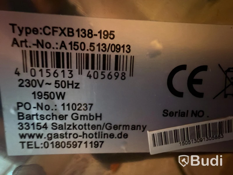Riskokare Bartscher CFXB138-195, 1950 W