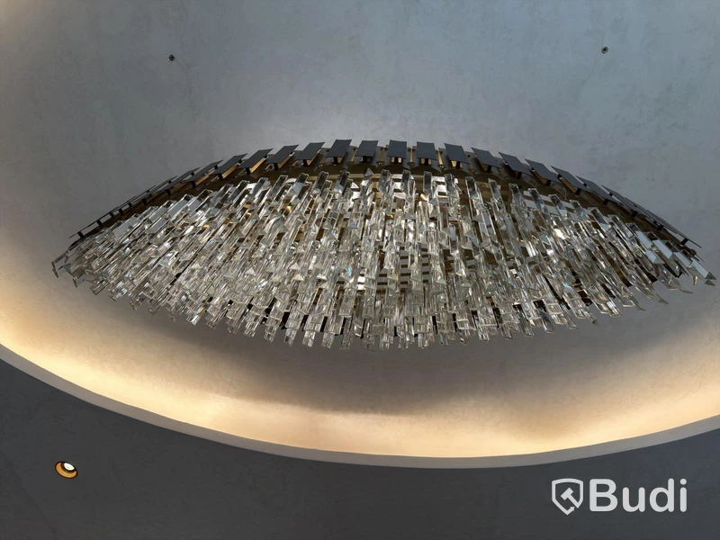 Boat-shaped chandelier.