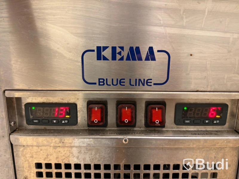 Kallskänksbänk KEMA Blue Line, 12 draglådor, 200 cm