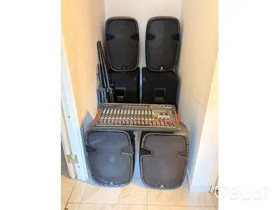 Komplett ljudsystem Vonyx, med 4 högtalare, 2 bas, mixerbord och ljus