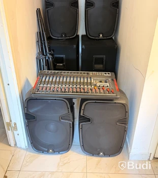 Komplett ljudsystem Vonyx, med 4 högtalare, 2 bas, mixerbord och ljus