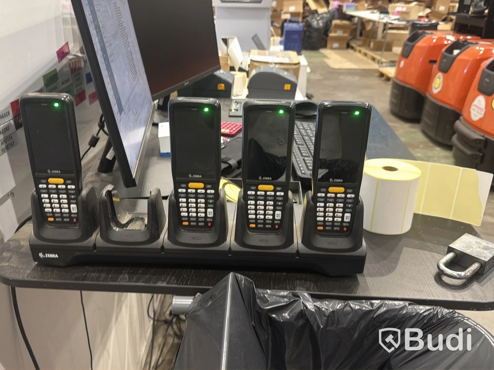 4 Zebra MC2X handheld computers with charging station