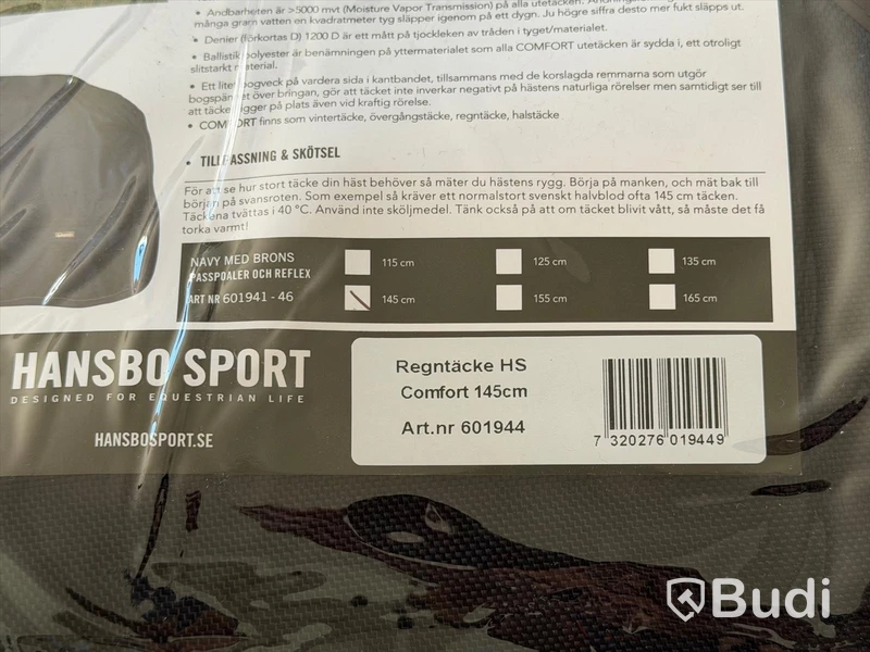 Ridutrustning - schabrak, regntäcke och 2-pack kylbandage, Hansbo Sport/ PS of Sweden
