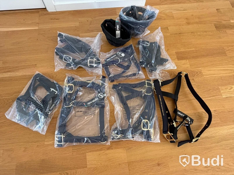 7 st grimmor samt 2 st betesreducerare, Hansbo Sport, blandade modeller