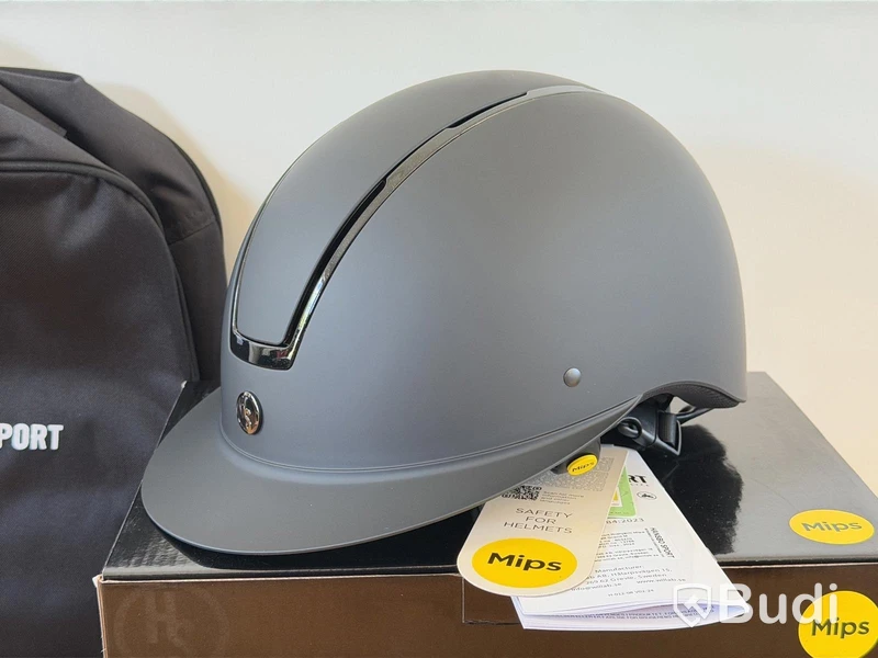 Riding helmet, Hansbo Sport, granite, size M