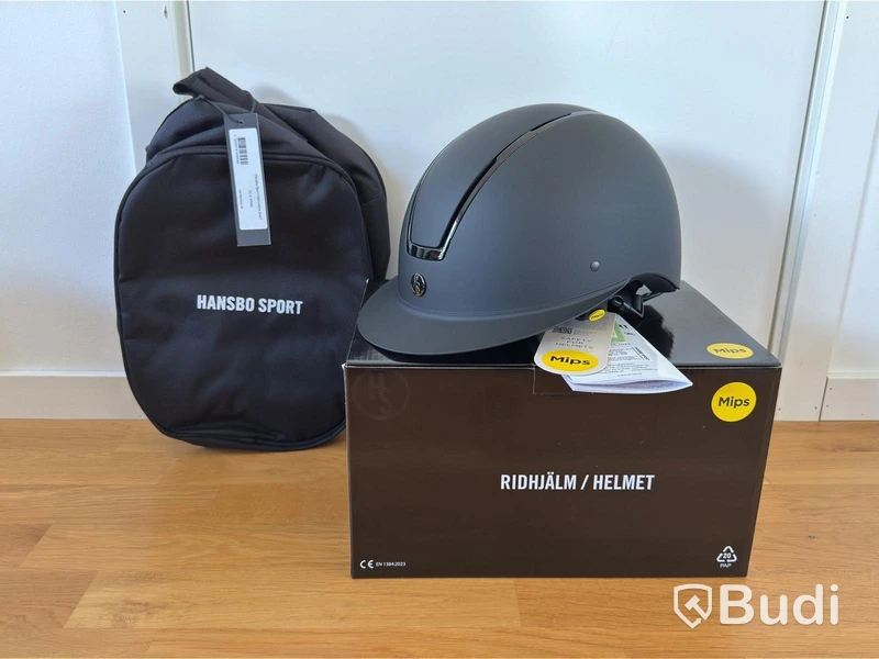 Riding helmet, Hansbo Sport, granite, size M