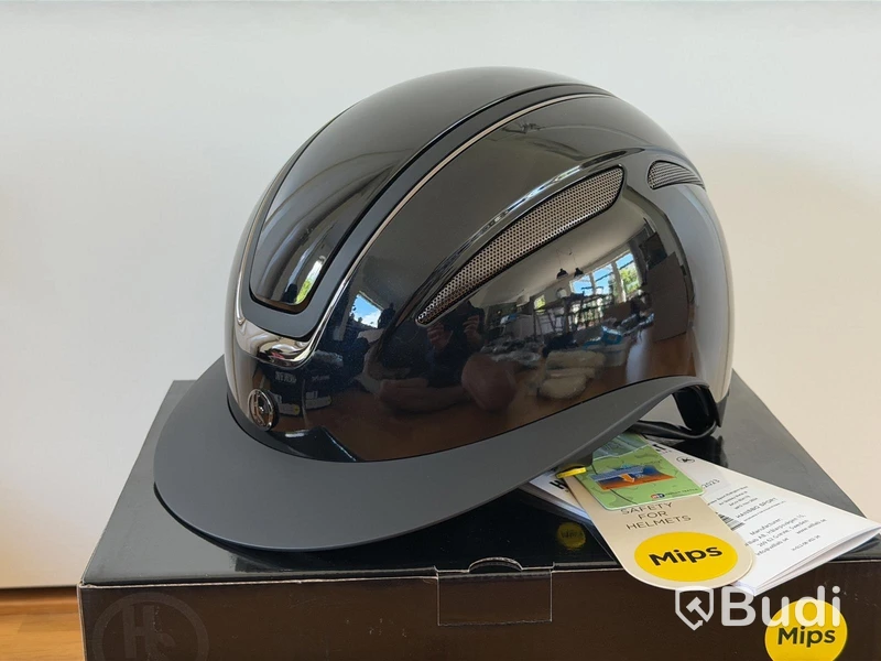 Riding helmet, Hansbo Sport, Air Glossy Metal, MIPS, size M