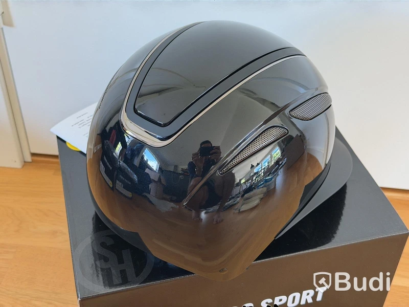 Riding helmet, Hansbo Sport, Air Glossy Metal, MIPS, size M