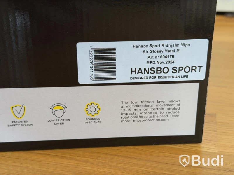 Riding helmet, Hansbo Sport, Air Glossy Metal, MIPS, size M