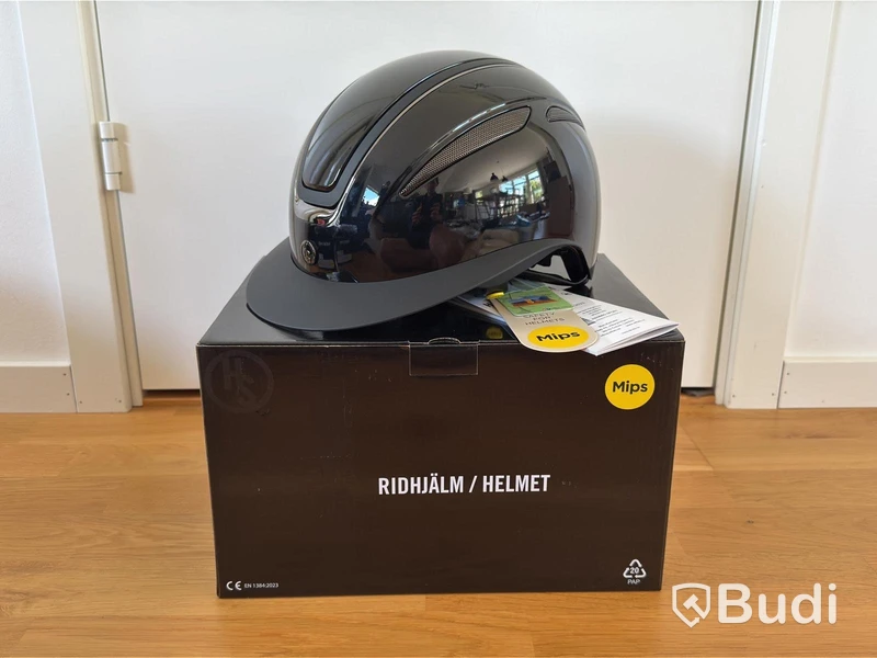Riding helmet, Hansbo Sport, Air Glossy Metal, MIPS, size M