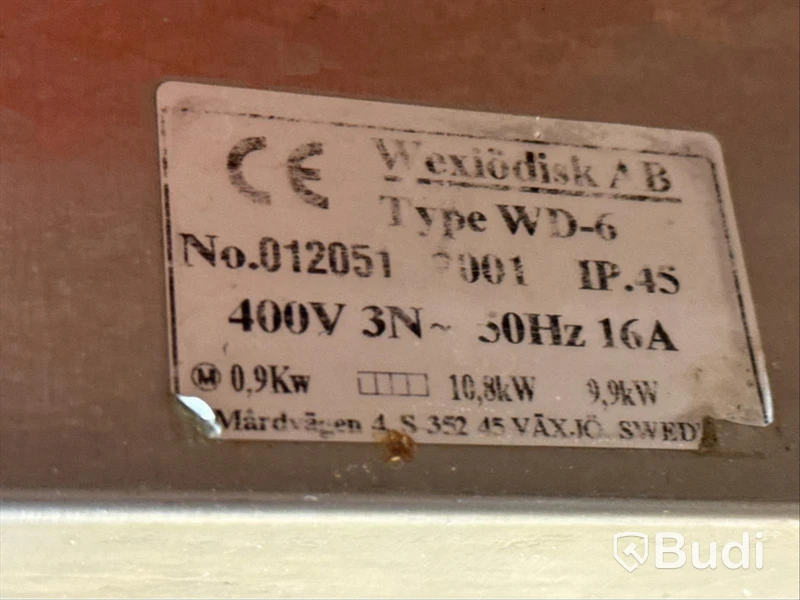 Diskmaskin Wexiödisk WD-6 med bänkar