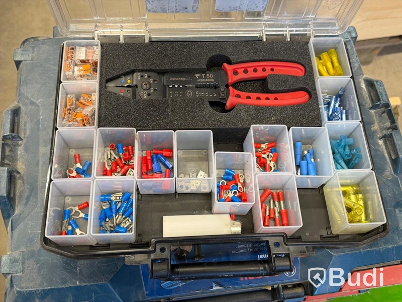 Parti sortiments- och verktygslådor, bl.a. Bosch L-Box, raaco