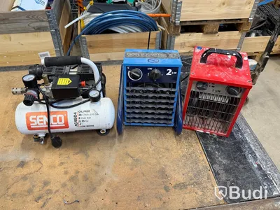 Senco AC4504 kompressor samt 2 st 2kW värmare