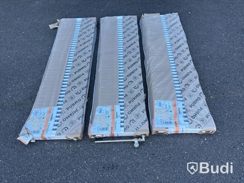 3 st vattenburna radiatorer | Purmo Compact C11 | 1400x400 mm