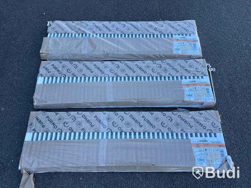 3 st vattenburna radiatorer | Purmo Compact C11 | 1400x400 mm