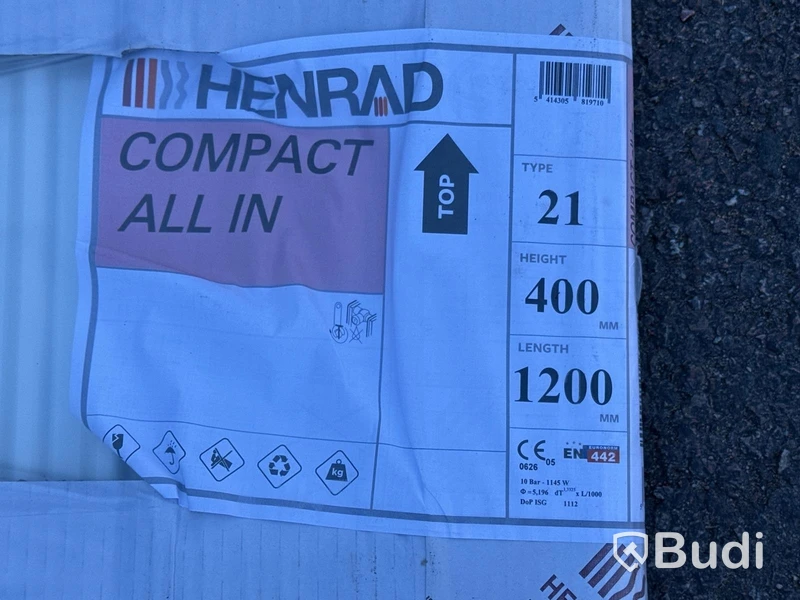 3 st vattenburna radiatorer | Henrad Compact All In Typ 21