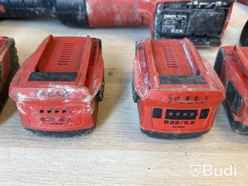 6 st Batterimaskiner Hilti | 3 batterier & 2 laddare