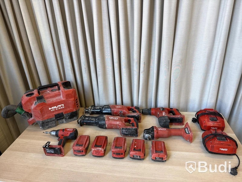 6 st Batterimaskiner Hilti | 3 batterier & 2 laddare