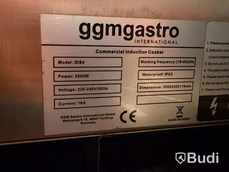 2 GGM Gastro IDS4 induction cookers, 3500 W