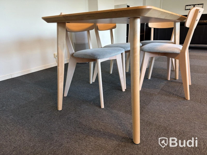 IKEA LISABO dining table, 6 chairs