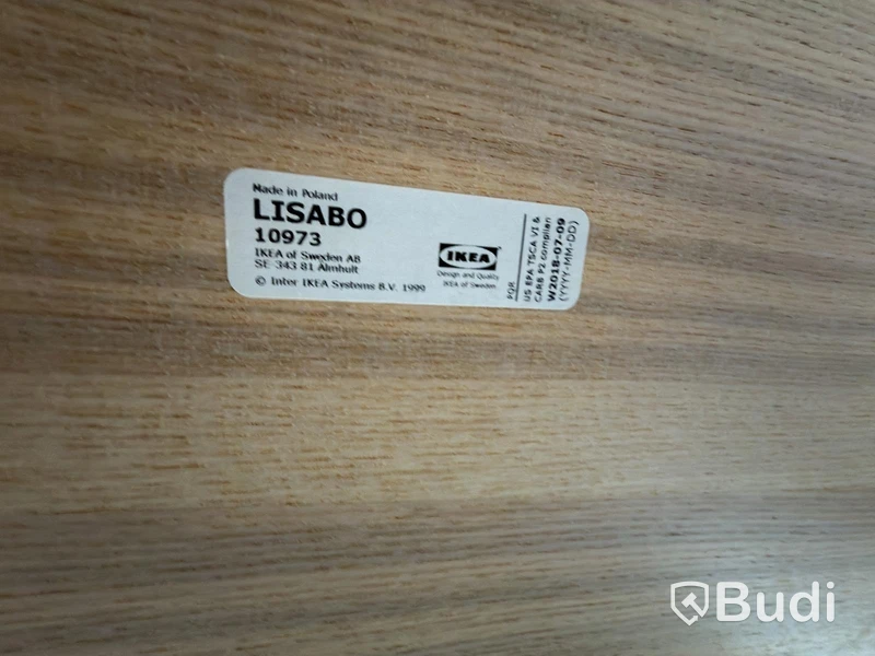 IKEA LISABO dining table, 6 chairs