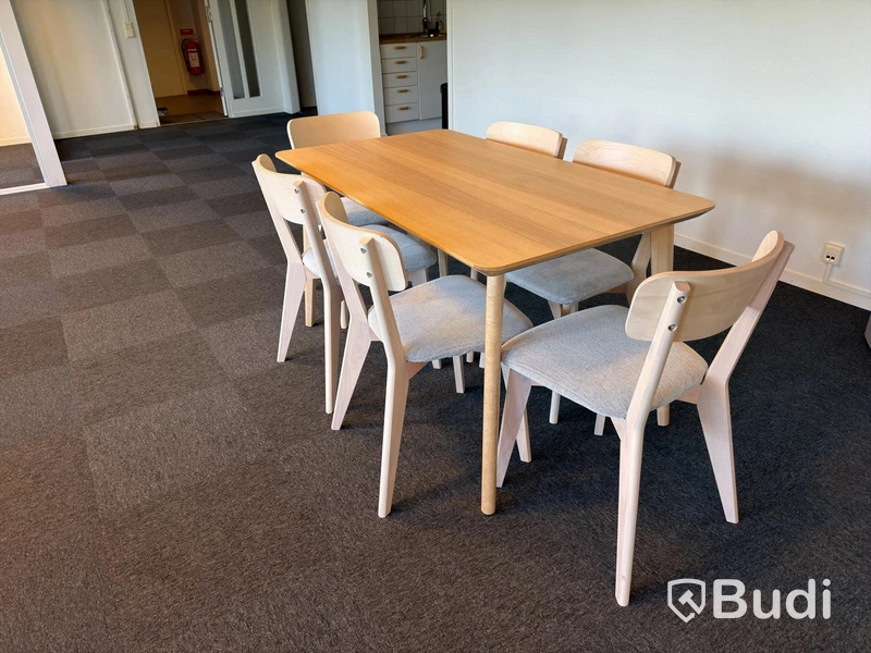 IKEA LISABO dining table, 6 chairs