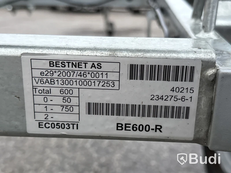 Båttrailer Tiki BE600-R | 2021