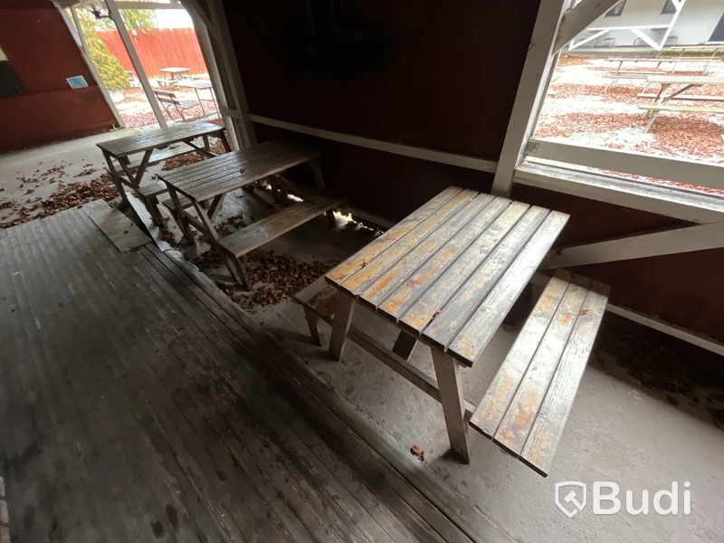 3 st picknickbord i trä – robusta